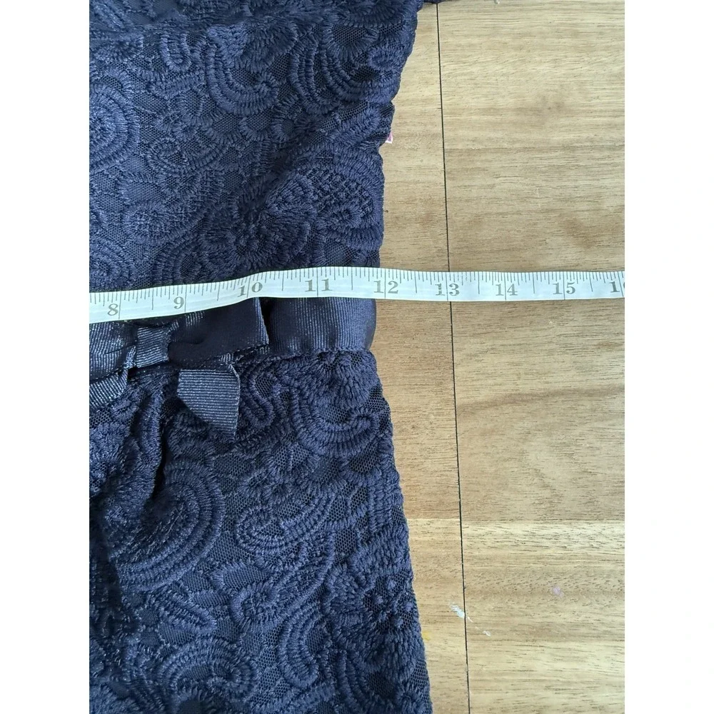 Janie and Jack Girls Navy Blue Lace Cropped Jumpsuit Romper Size 7